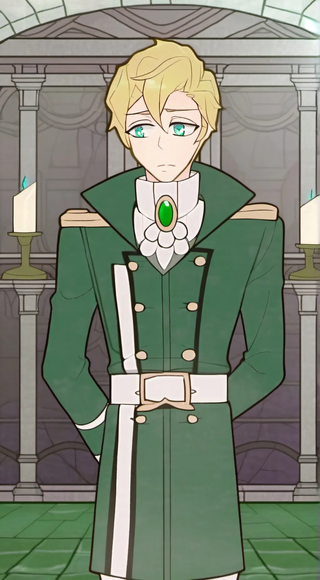 ai character: Fredrick  background