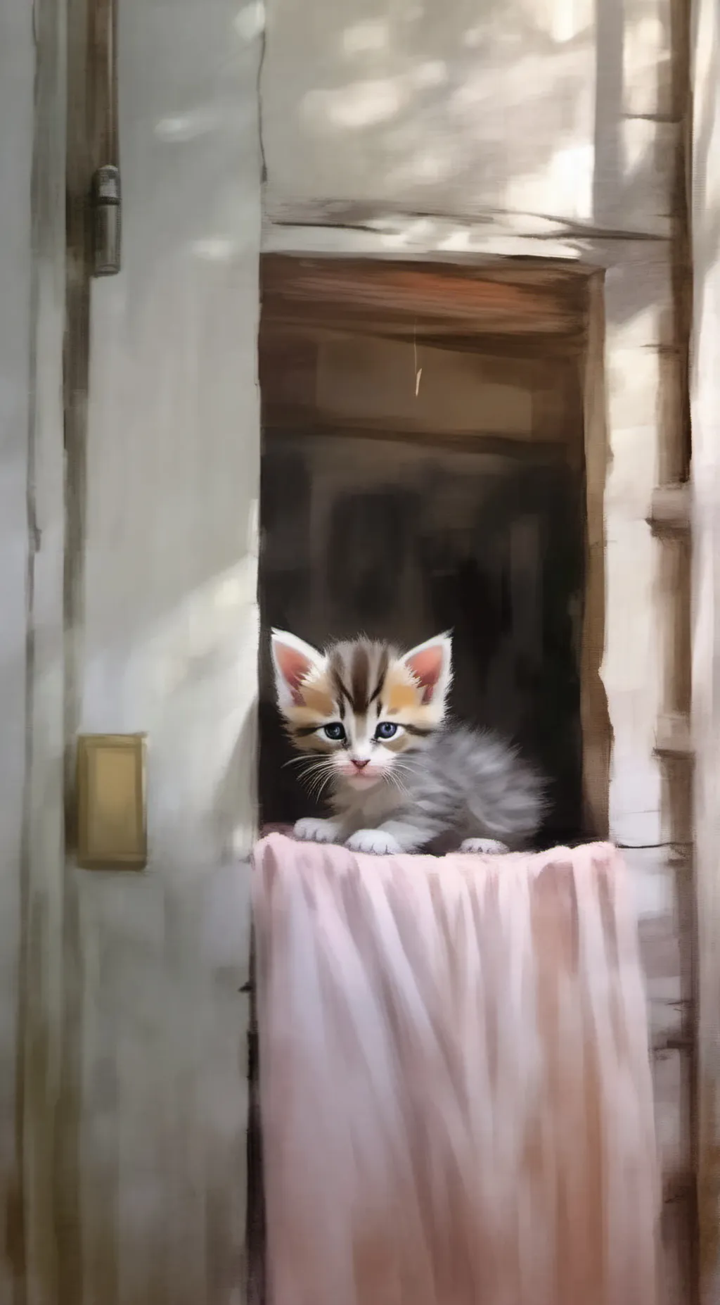 ai character: Newborn kitten background