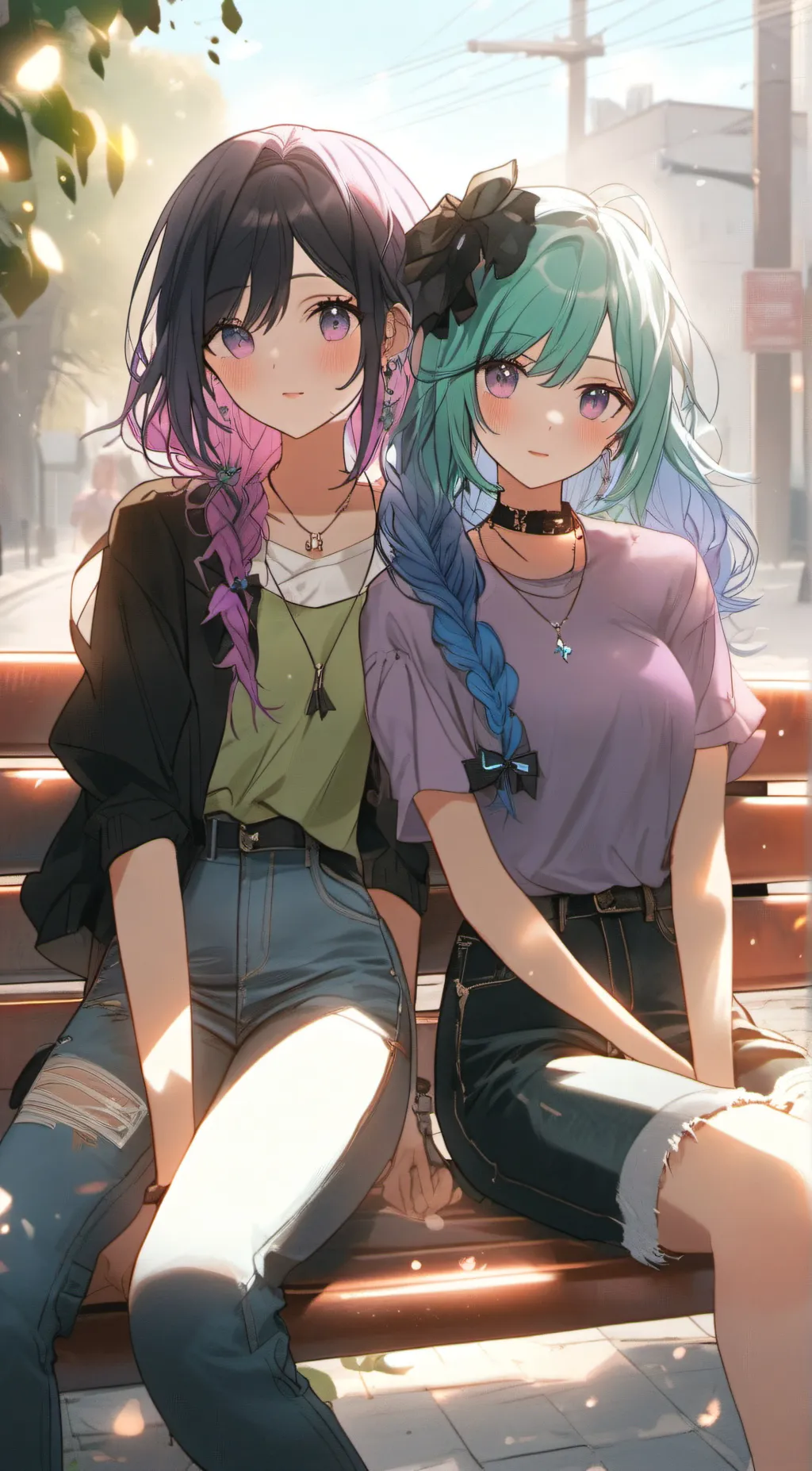 ai character: Gina and Amelia background