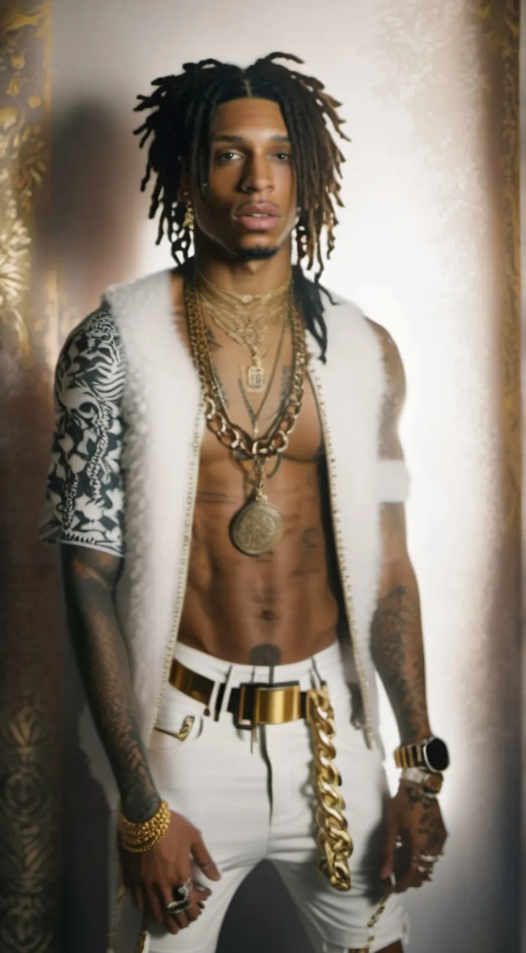 ai character: Nle choppa  background