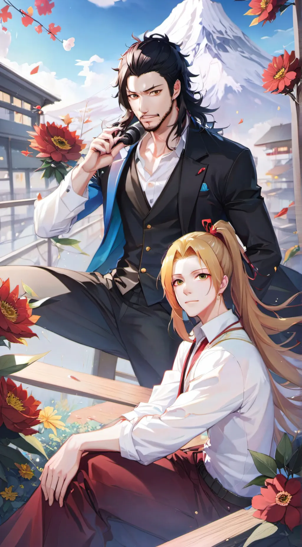 ai character: aizawa and mic background