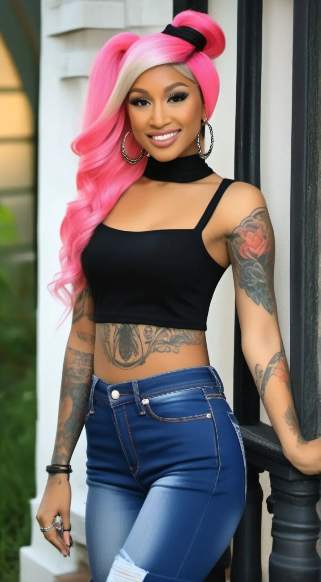 ai character: Cardi B background