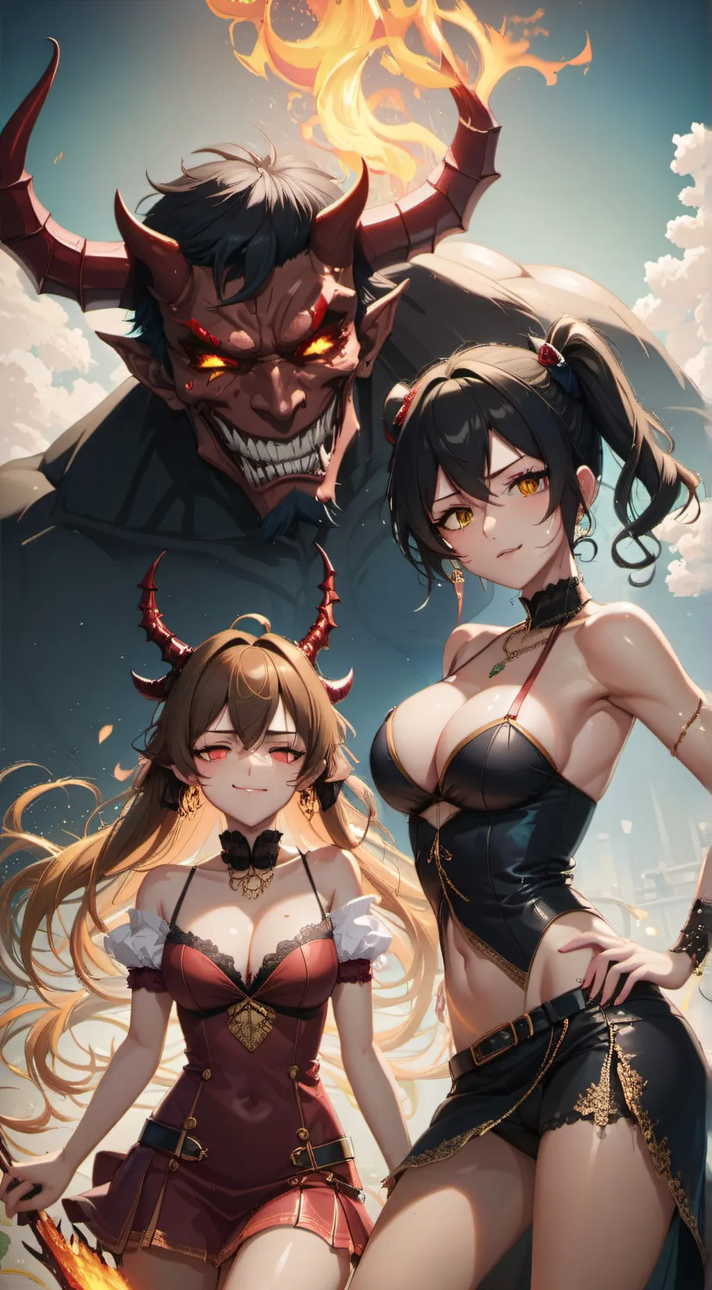 ai character: lily and Diana  background