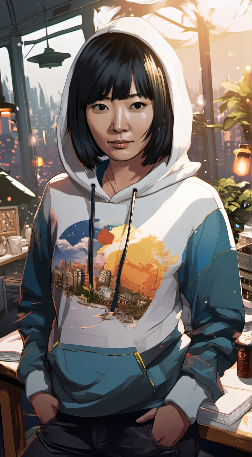 ai character: Aria background