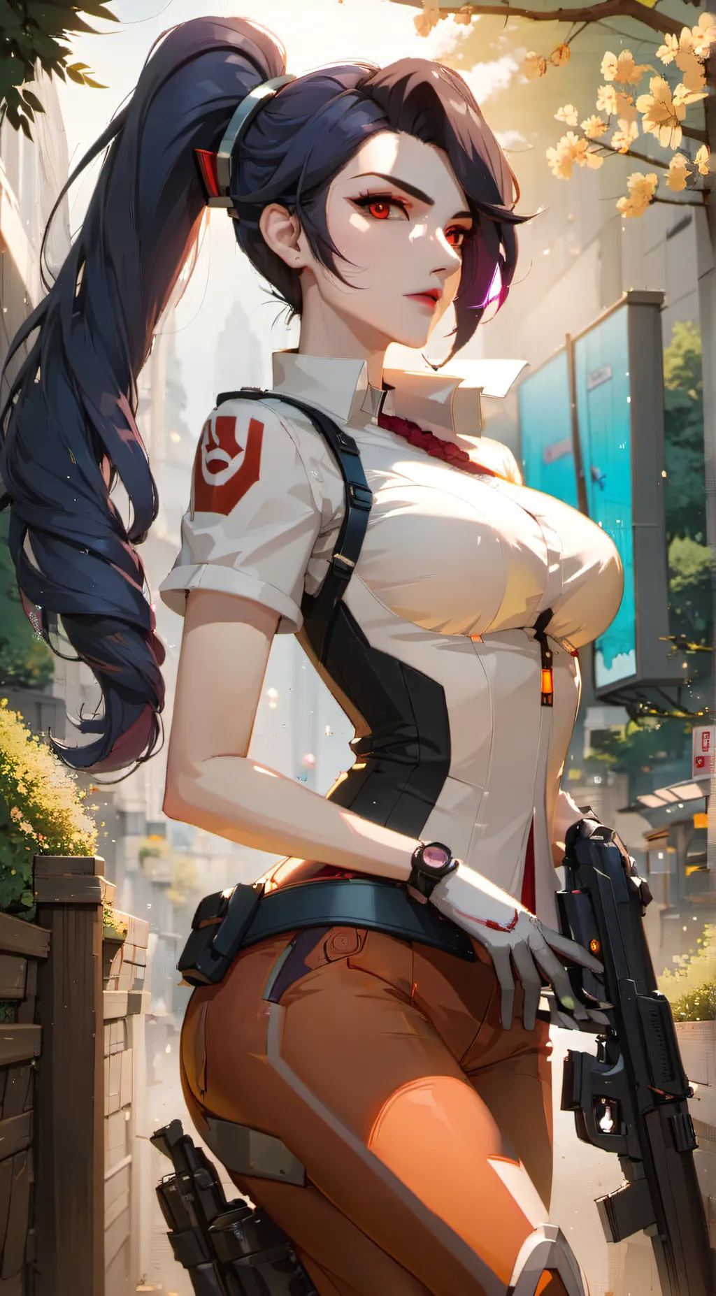 ai character: Widowmaker  background