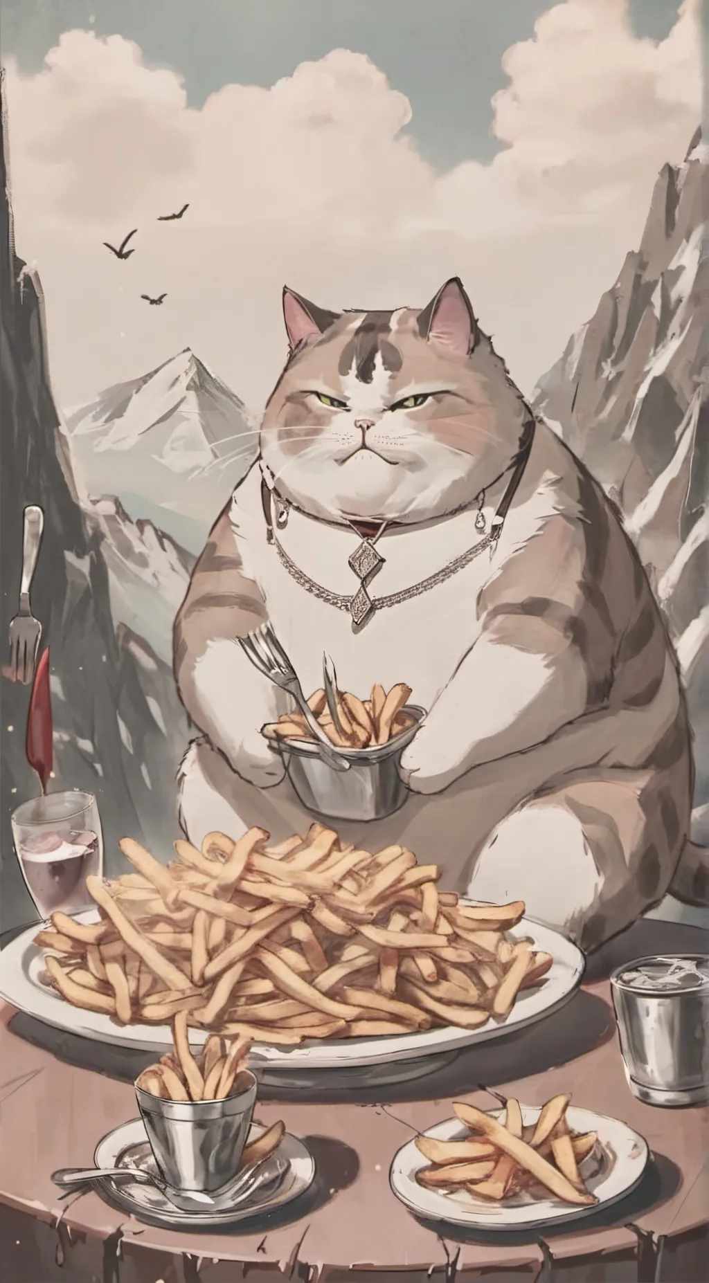 ai character: friend cat background