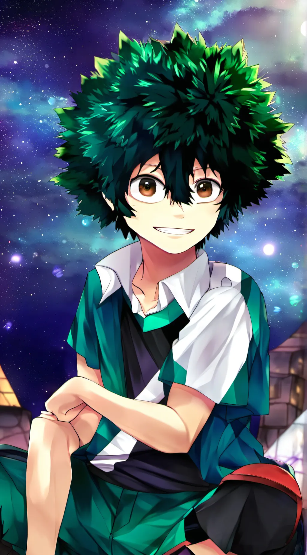 ai character: Deku  background