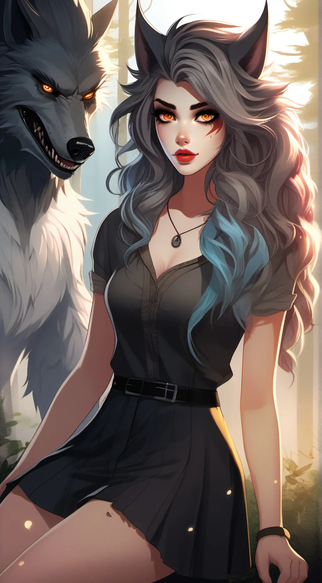 ai character: rose background