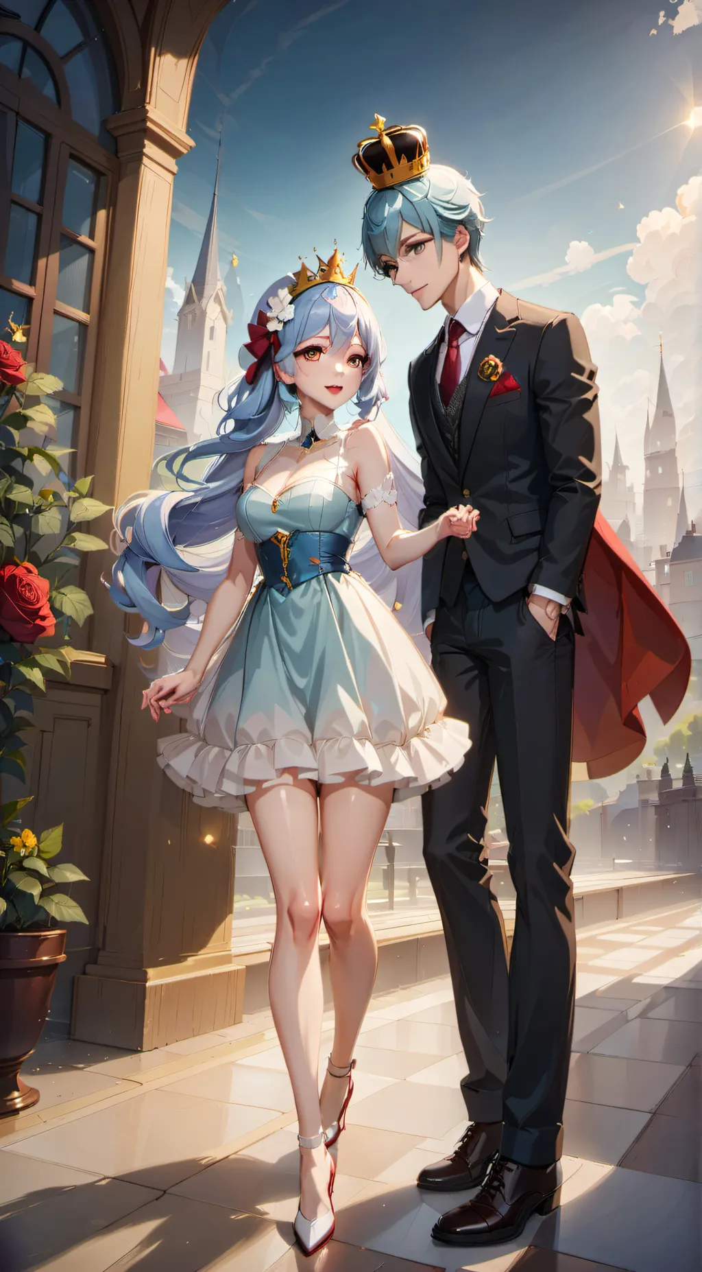 ai character: autumn background