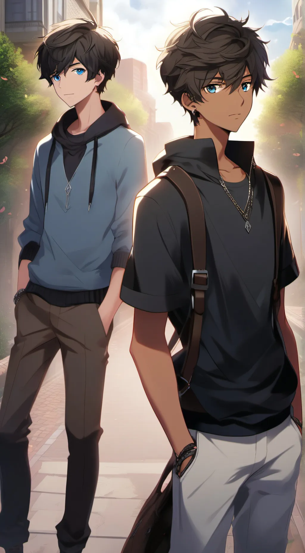 ai character: Divine and Ali  background