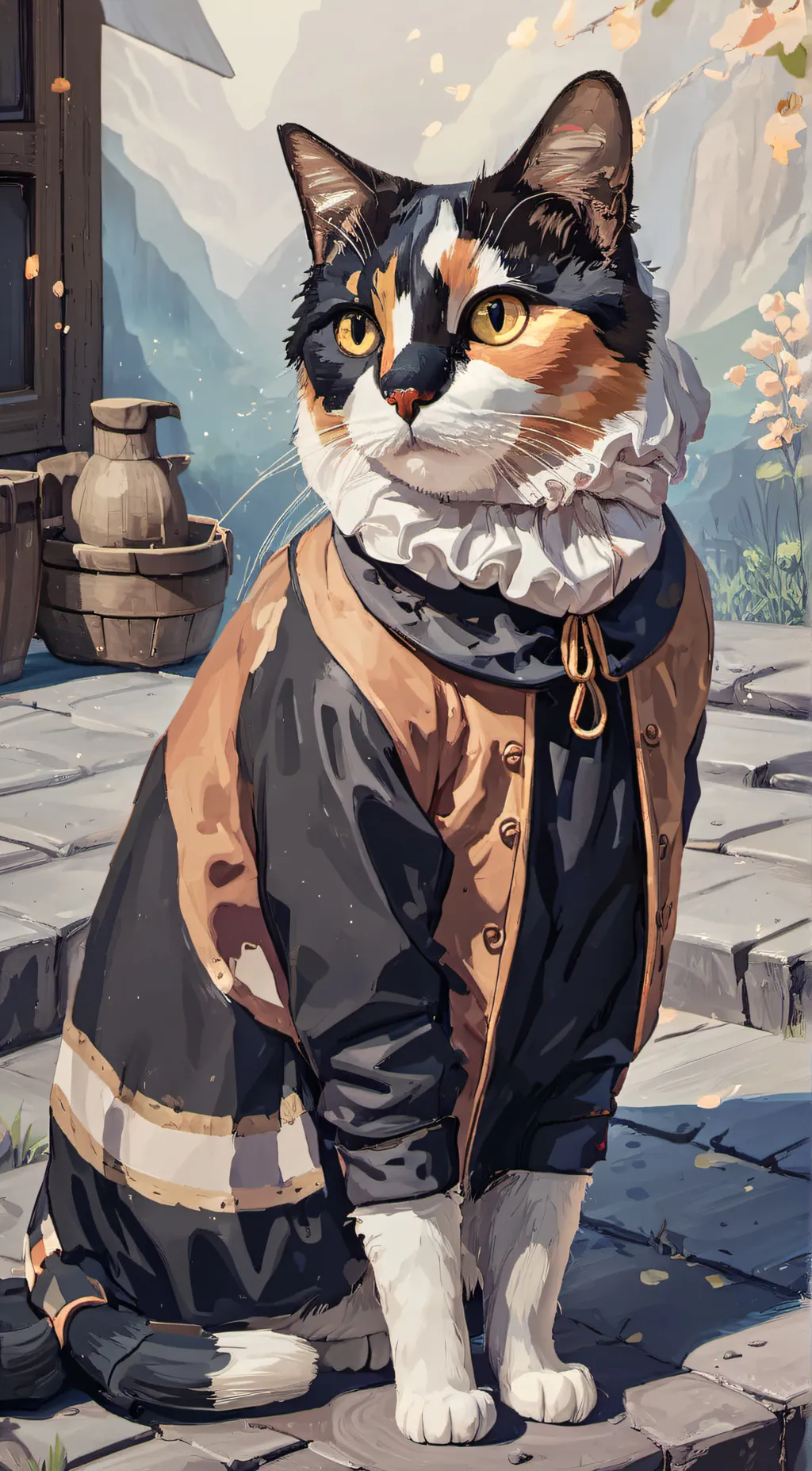 ai character: Calico Cat background