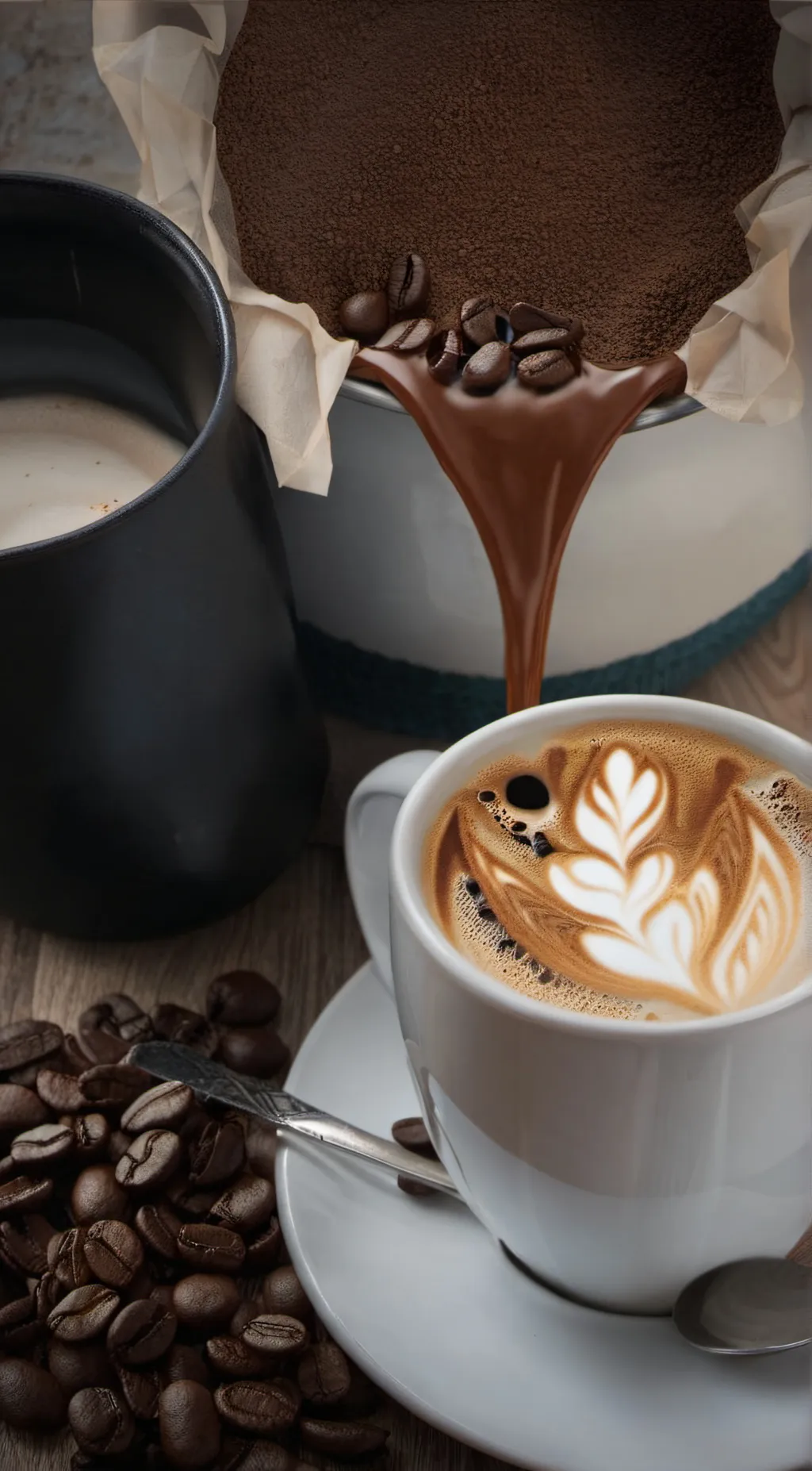 ai character: coffee 😋 background