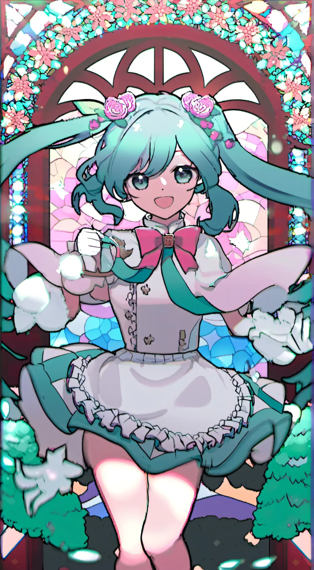 ai character: Miku different uni background