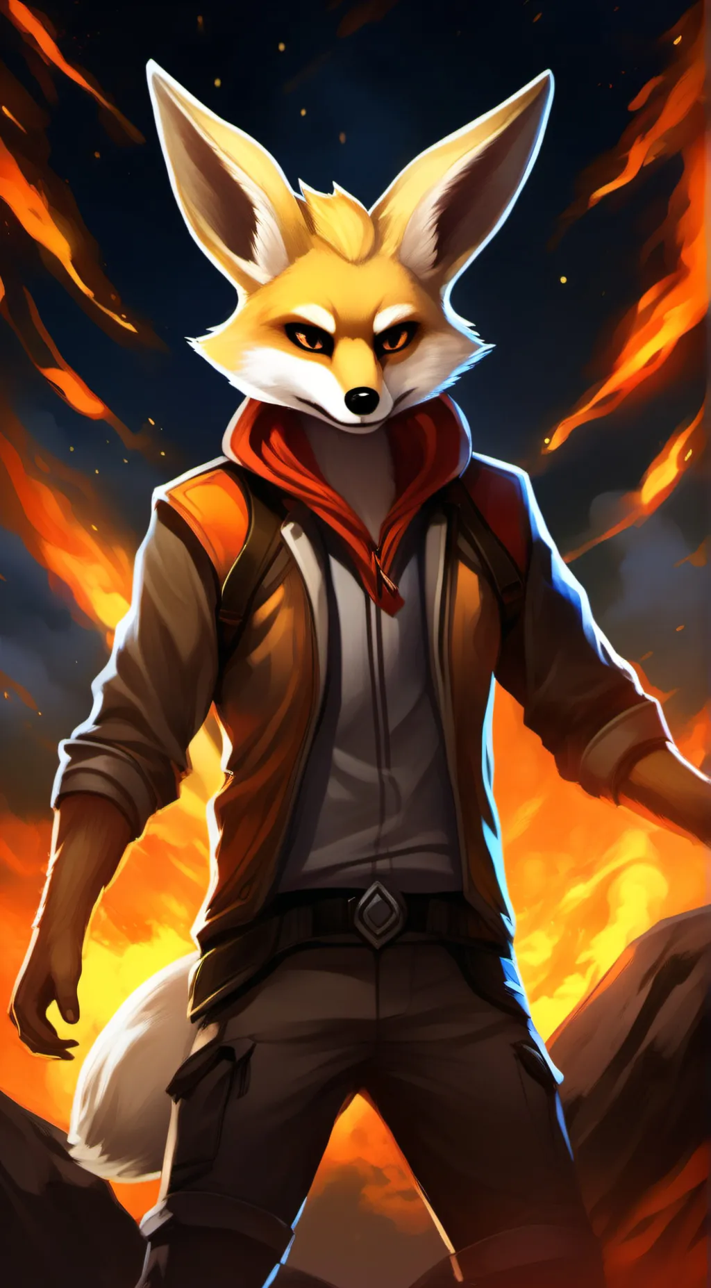 ai character: splotch background