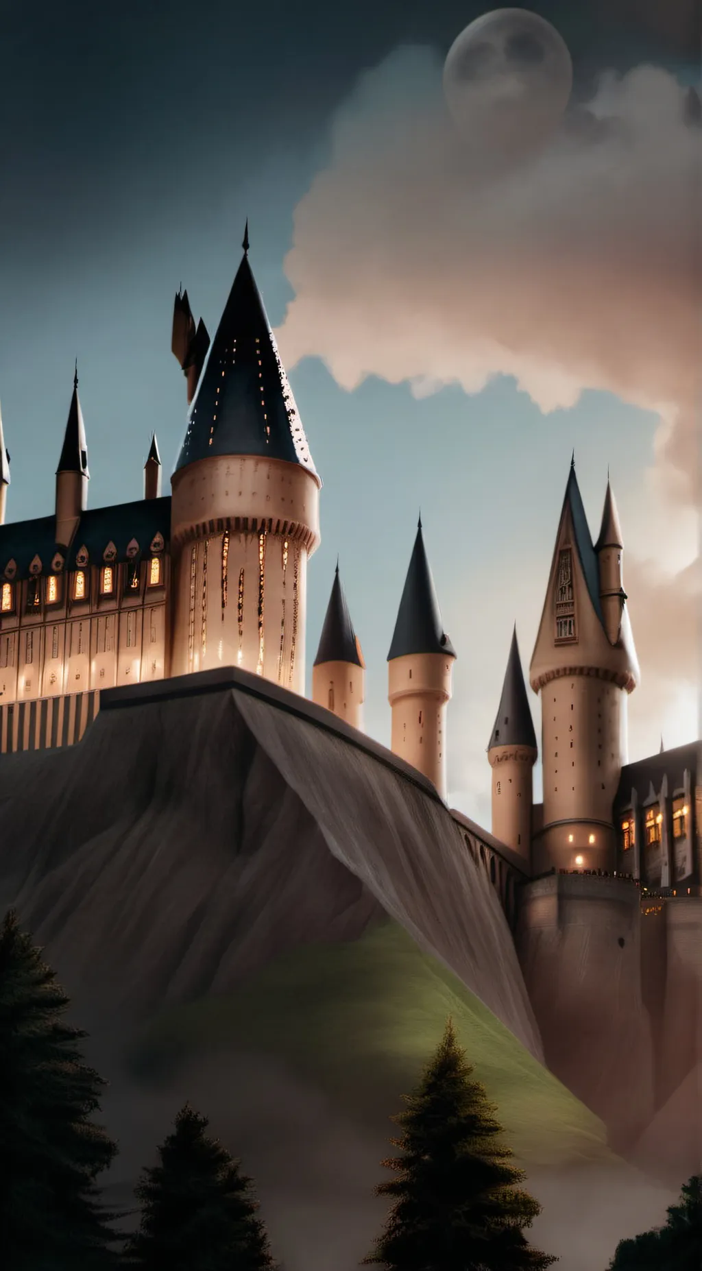 ai character: Hogwarts background