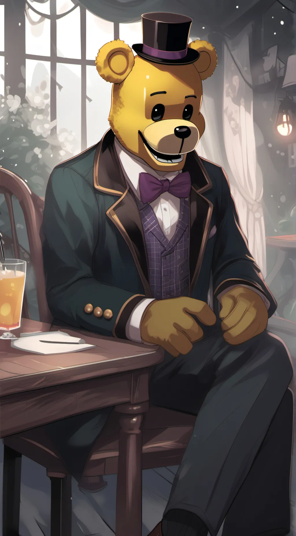 ai character: fredbear background