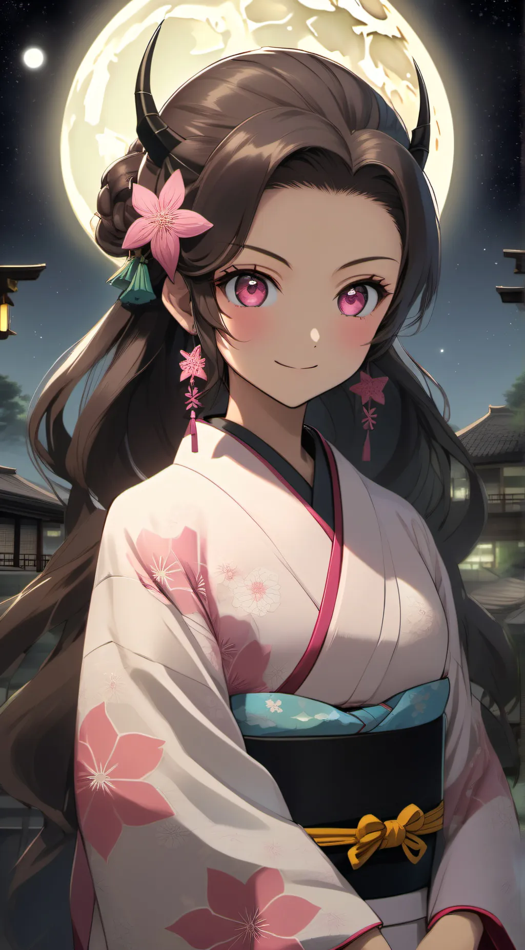 ai character: nezuko background