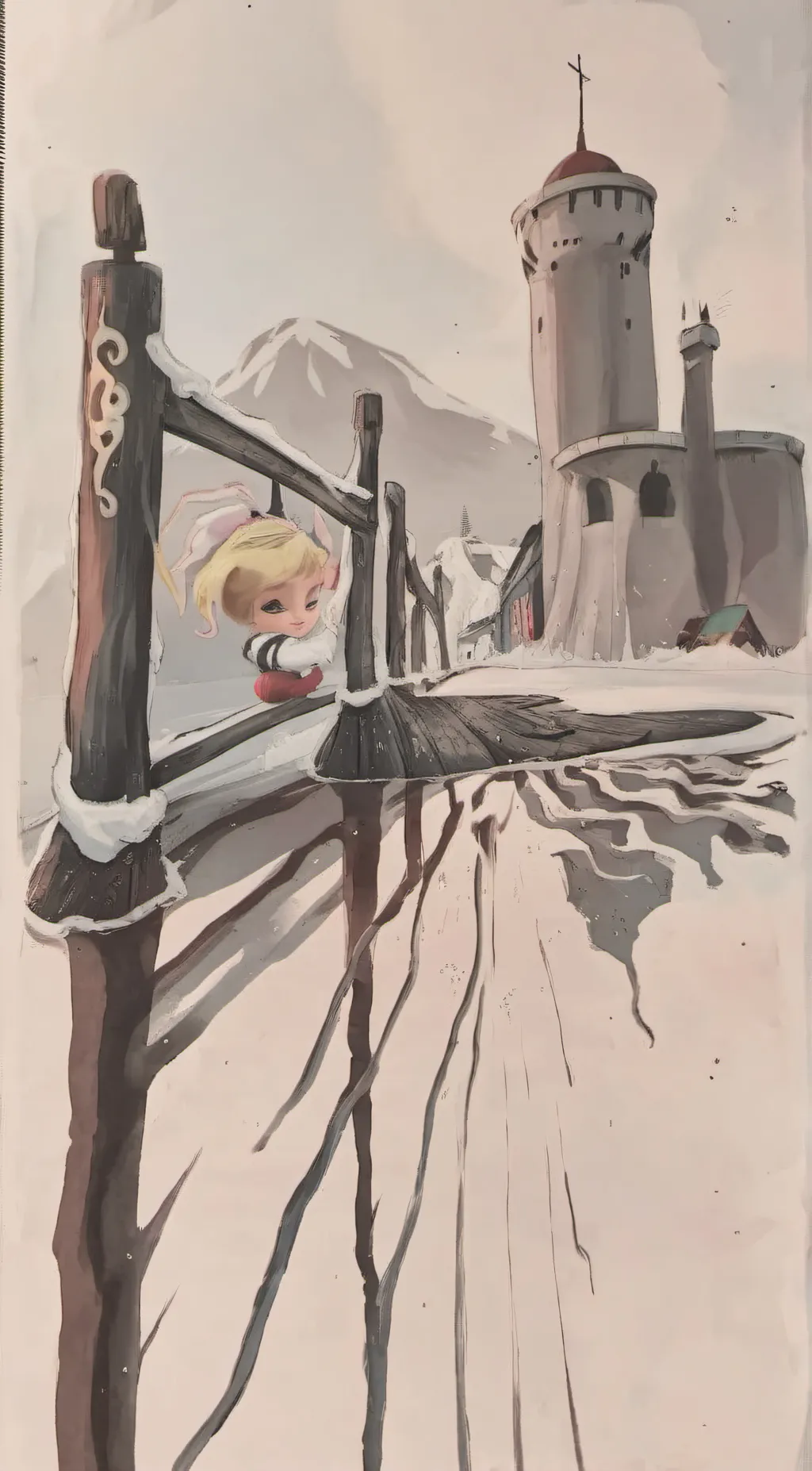 ai character: baby in yellow background