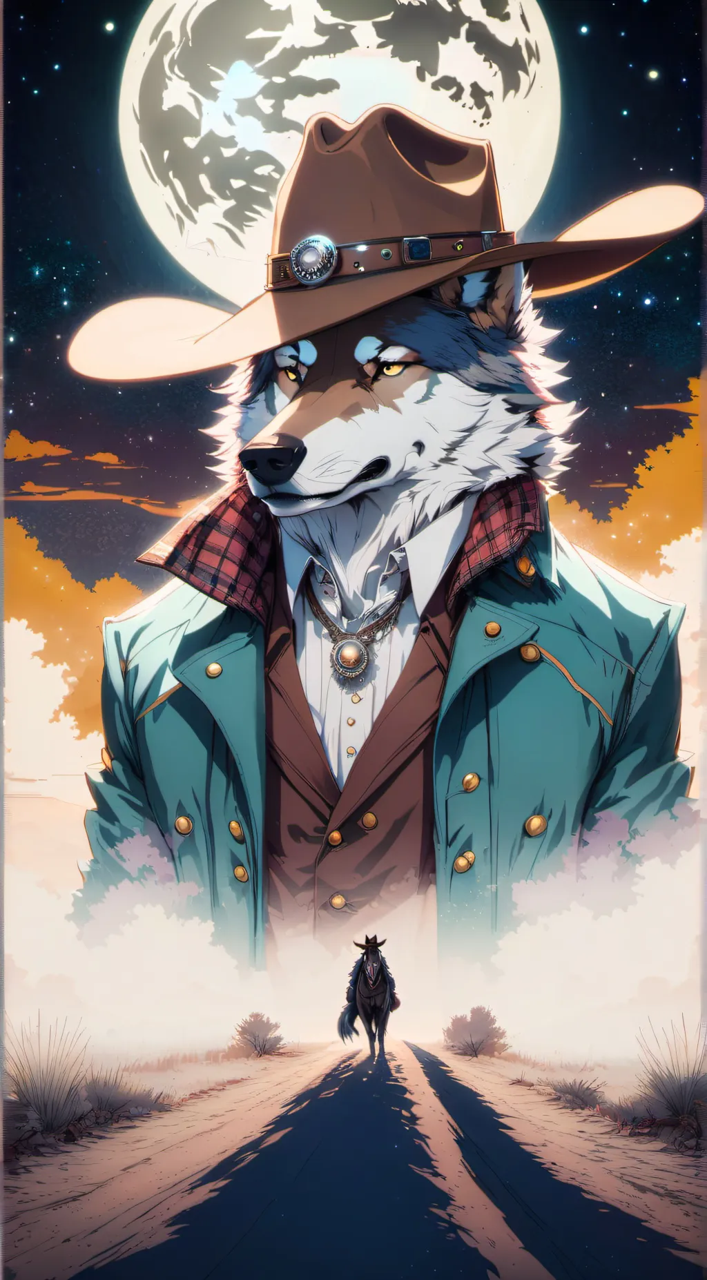 ai character: Ghost Wolf background