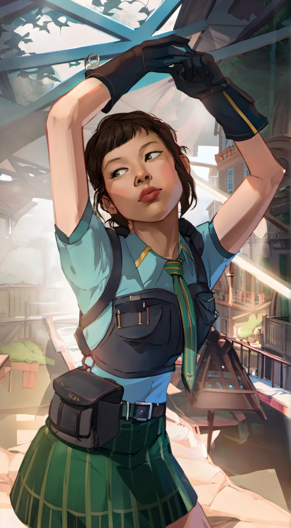 ai character: Bella afton background