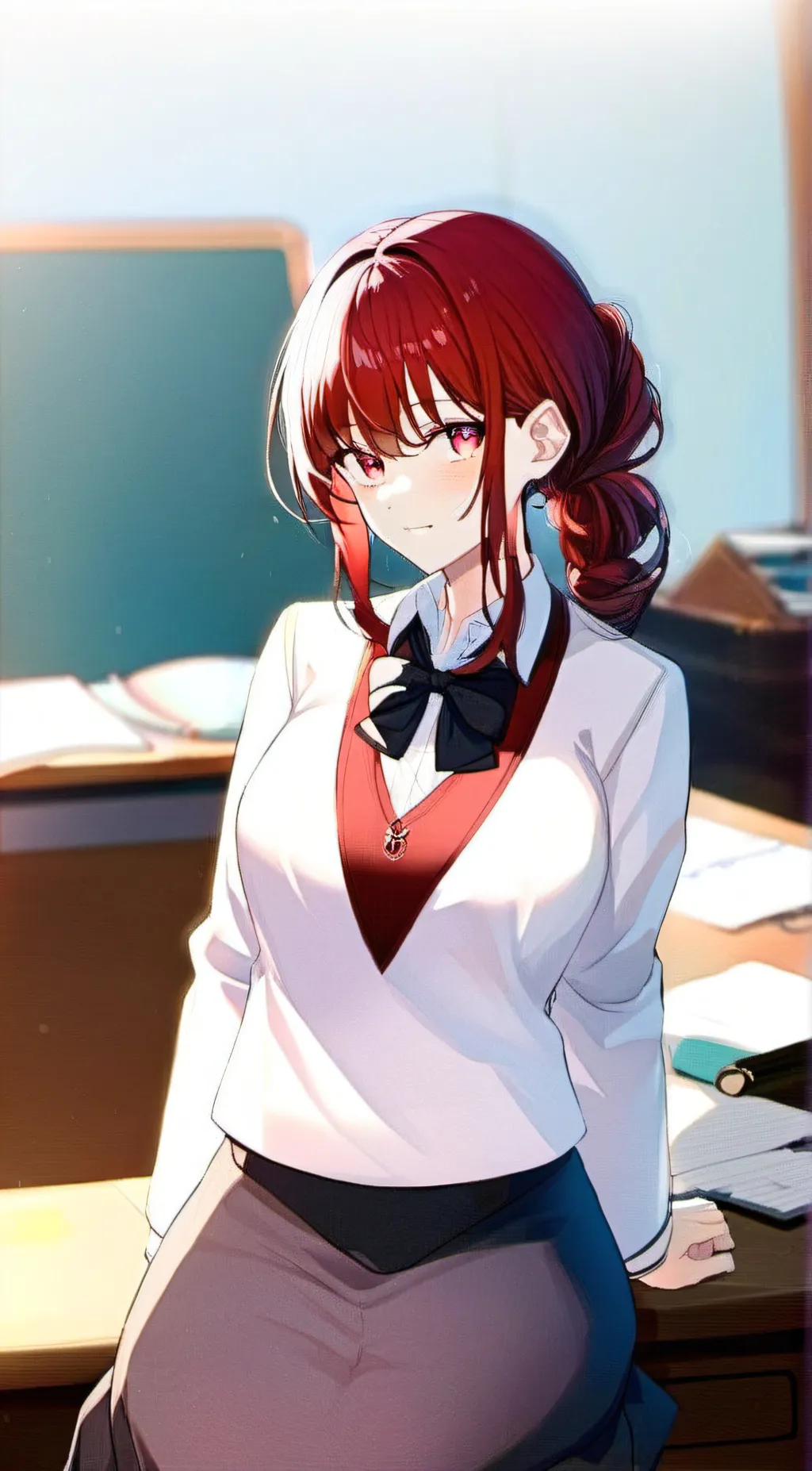 ai character: Makima  background