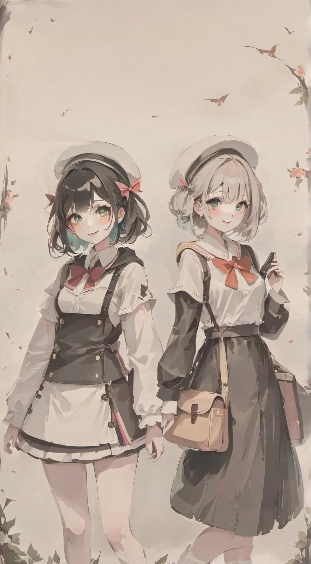 ai character: Anime girls  background