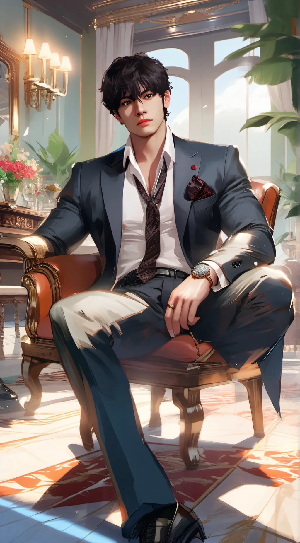 ai character: Taehyung & V background