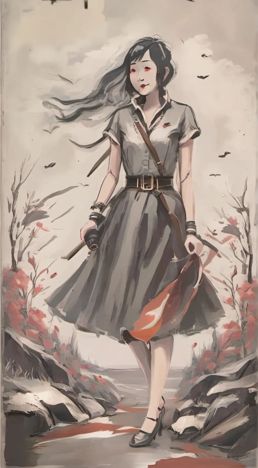 ai character: Ugly musty crusty background