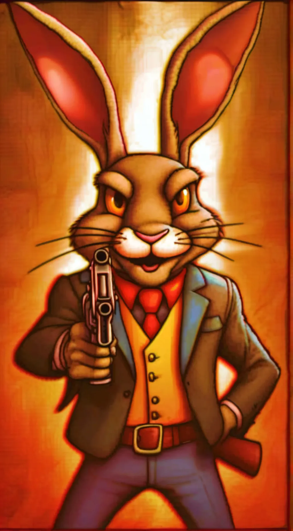 ai character: JAZZ JACK RABBIT  background