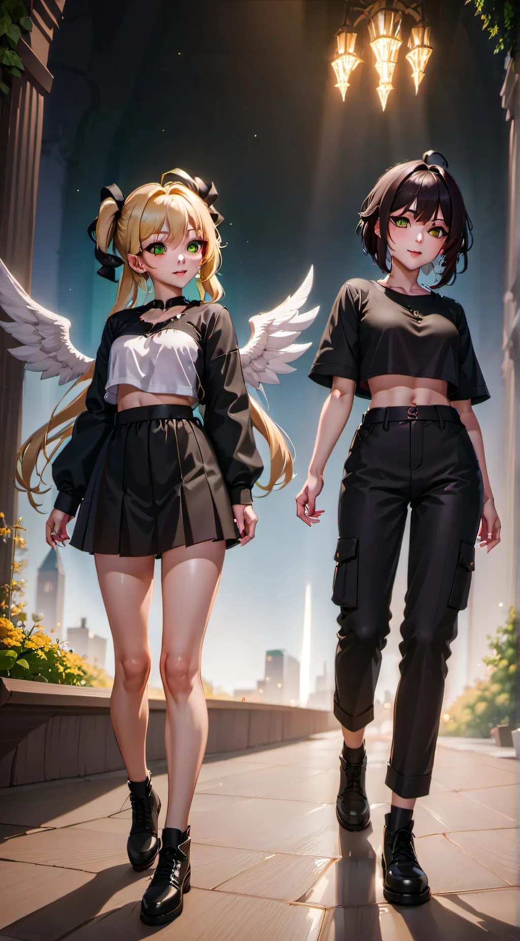 ai character: Kira & Leah background