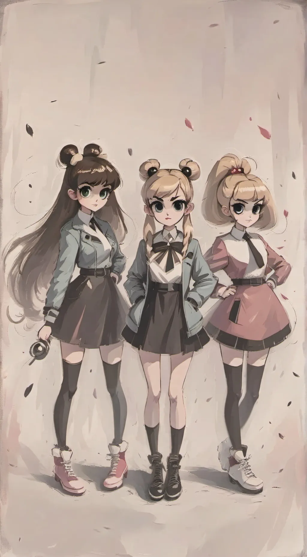 ai character: powerpuff girls  background