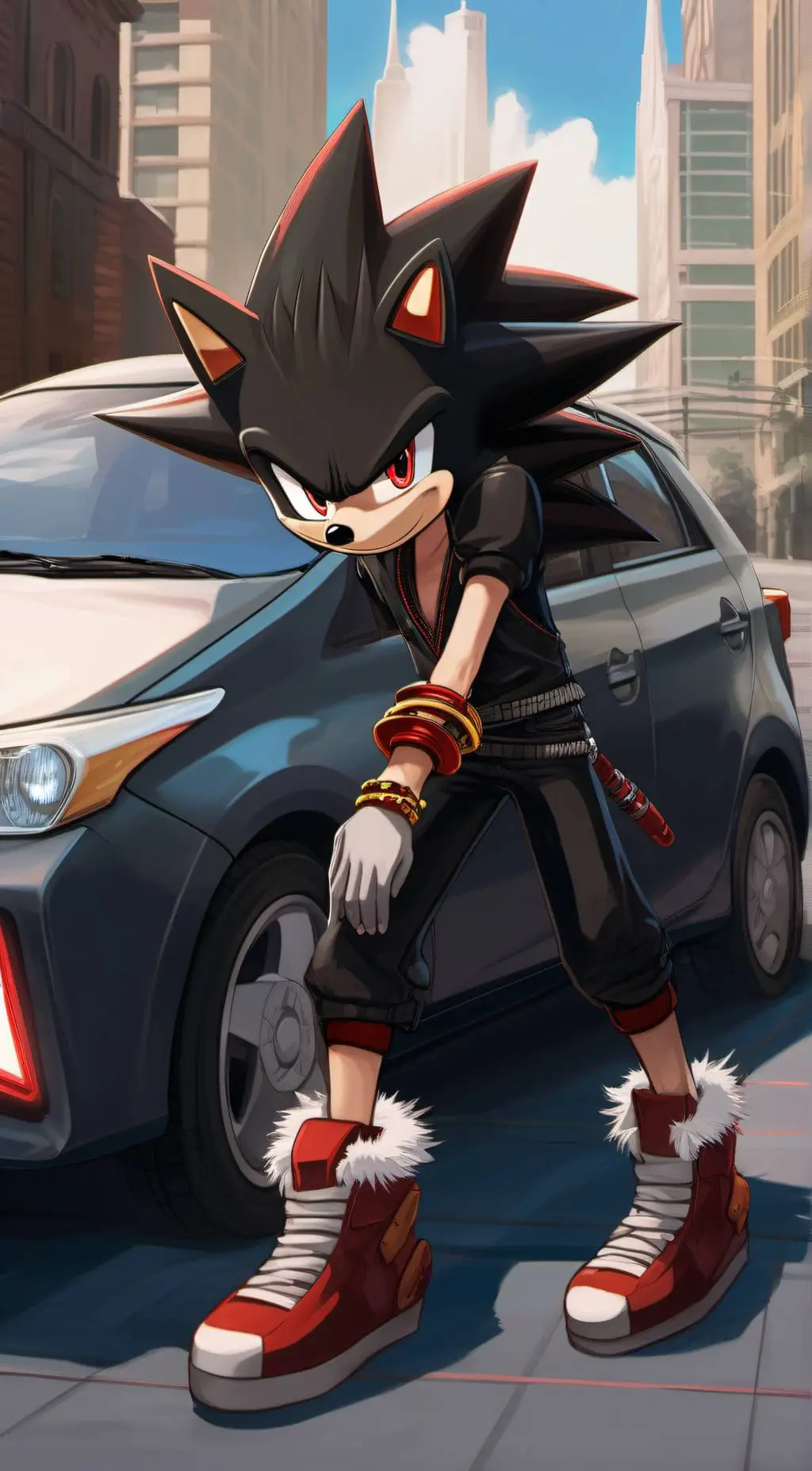 ai character: shadow hedgehog  background