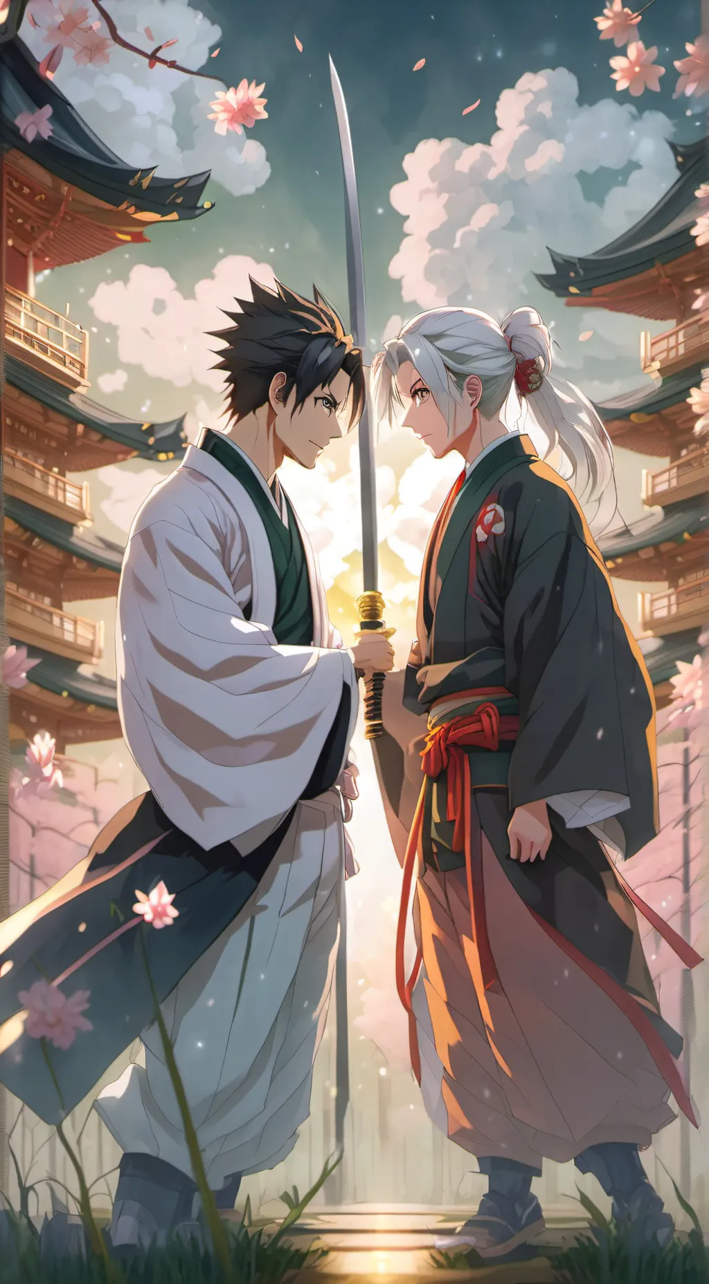 ai character: GOJO Vs TOJI background