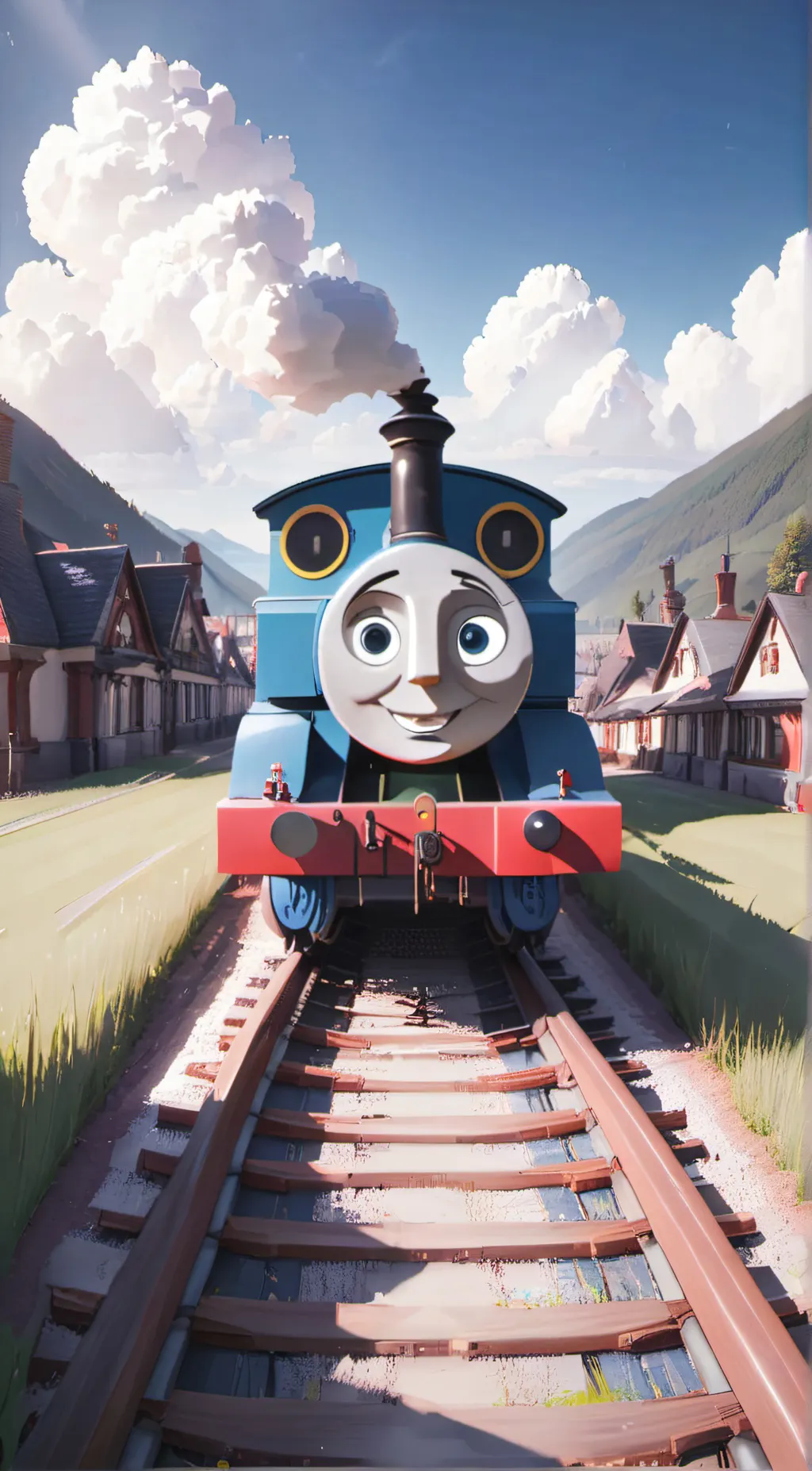 ai character: Thomas the train background