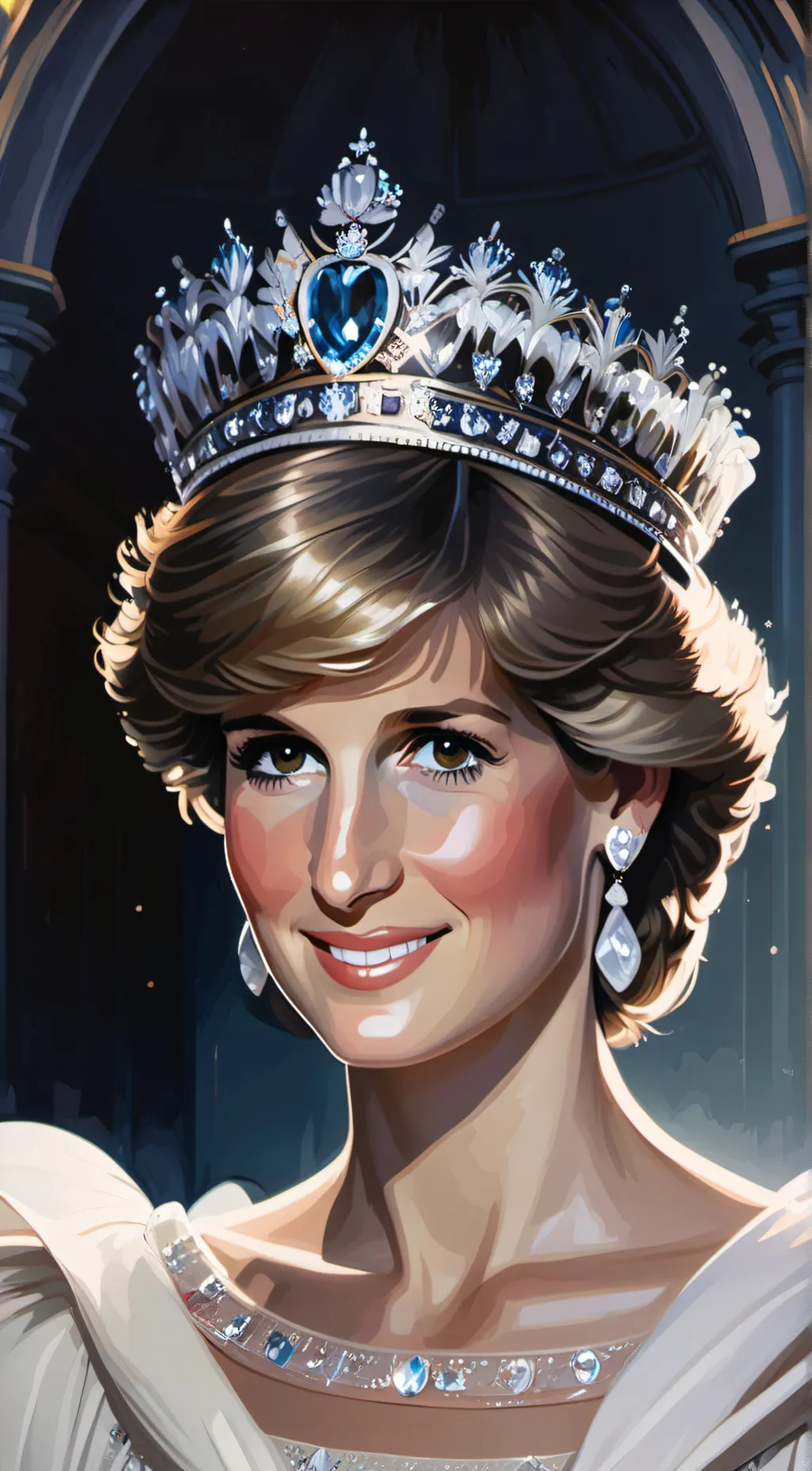 ai character: Princess Diana  background