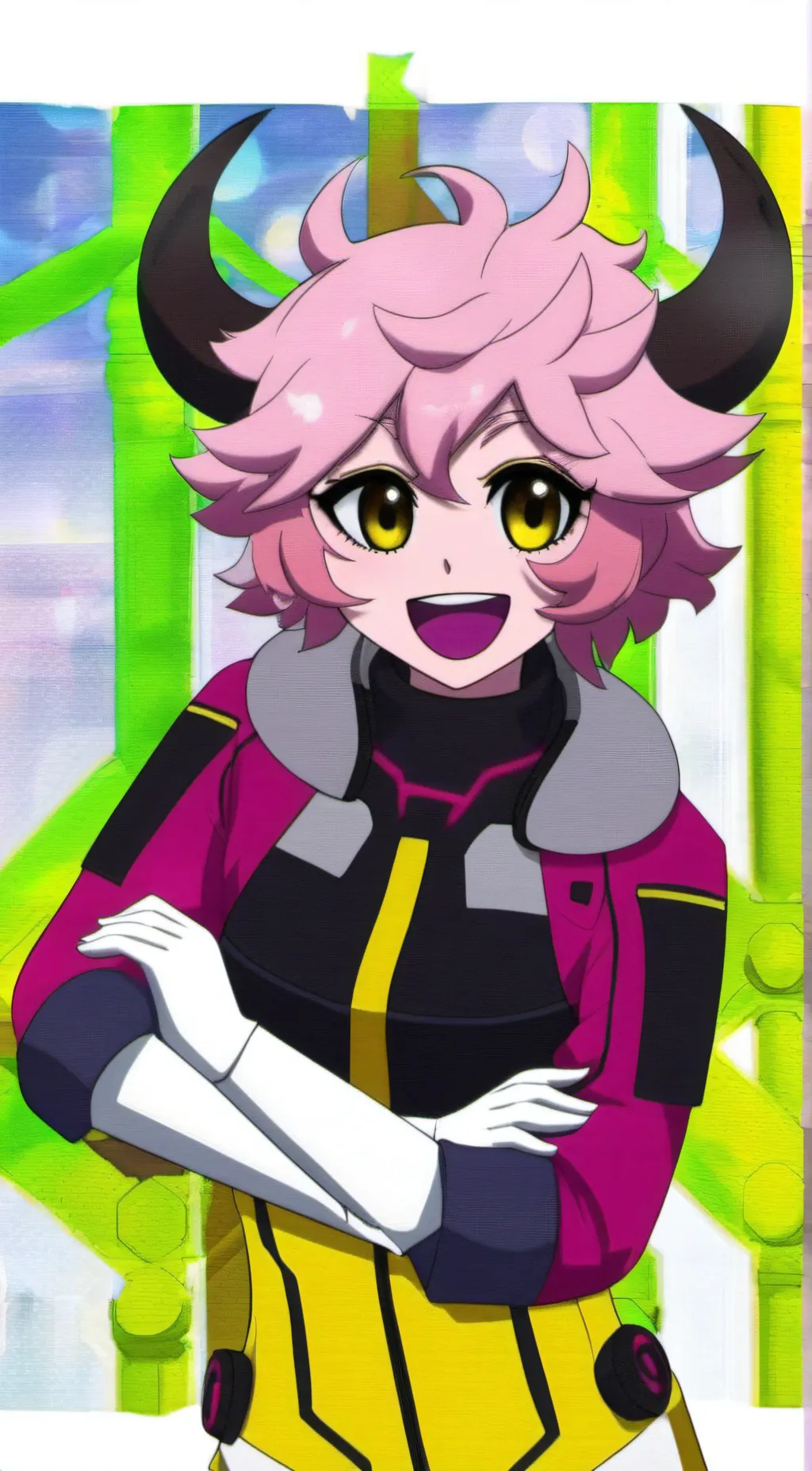 ai character: Mina Ashido Older background