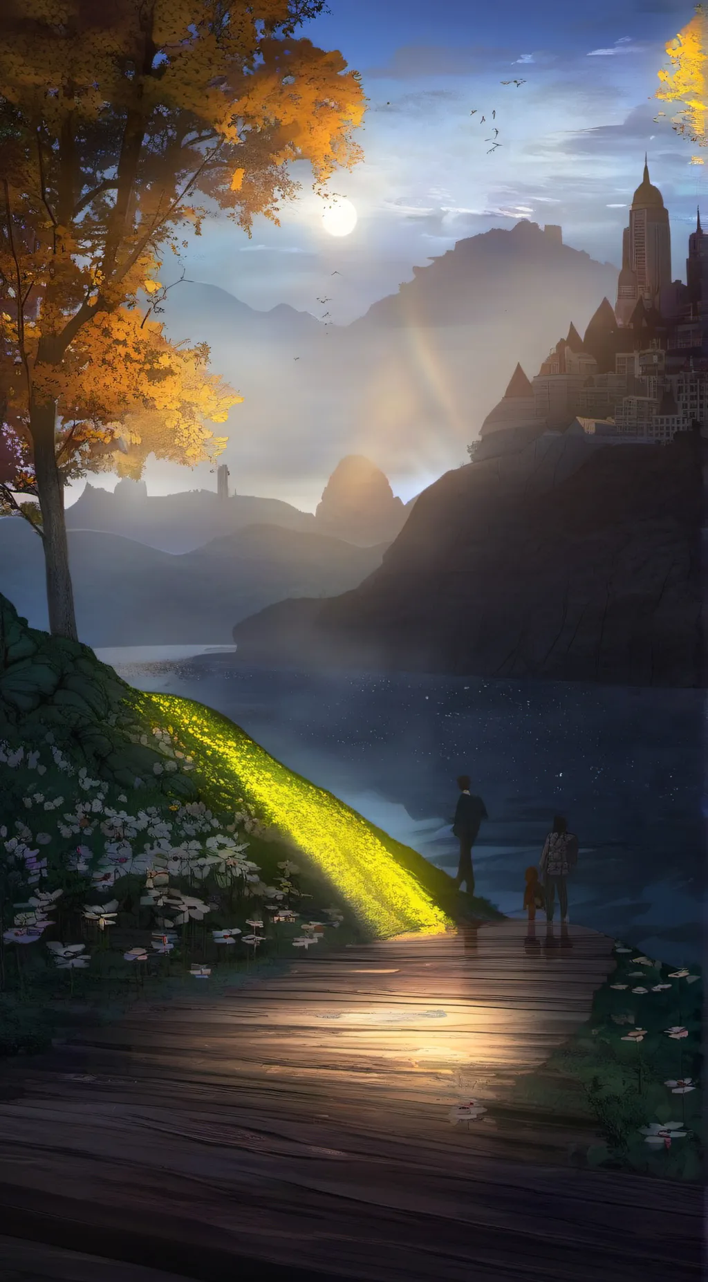 ai character: beautiful world background