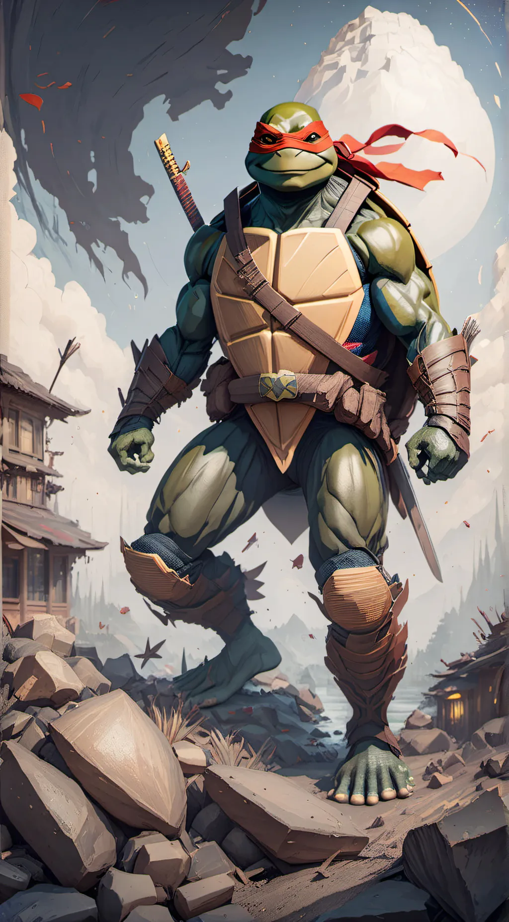 ai character: Michaelandgo  background