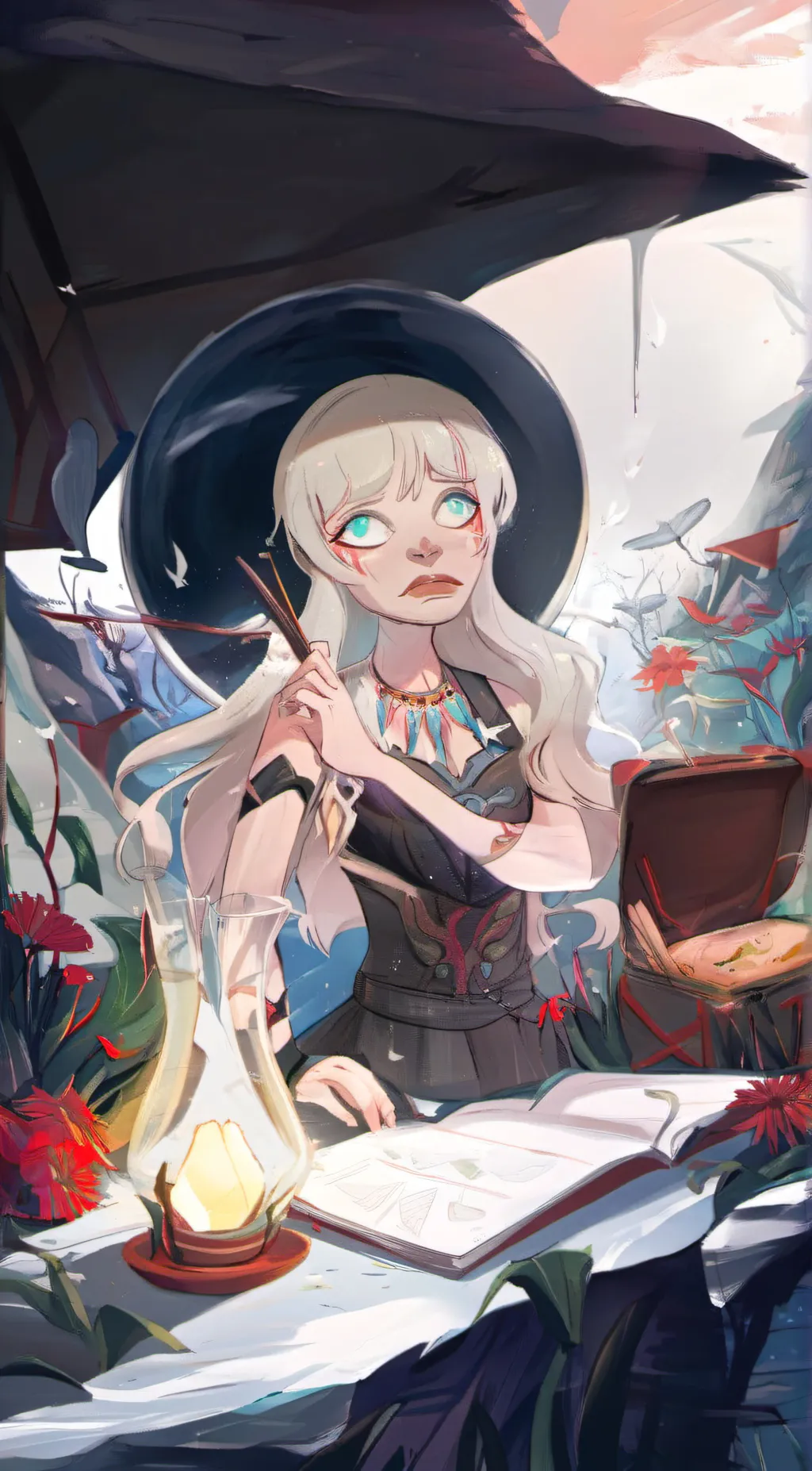 ai character: my irl drawing background