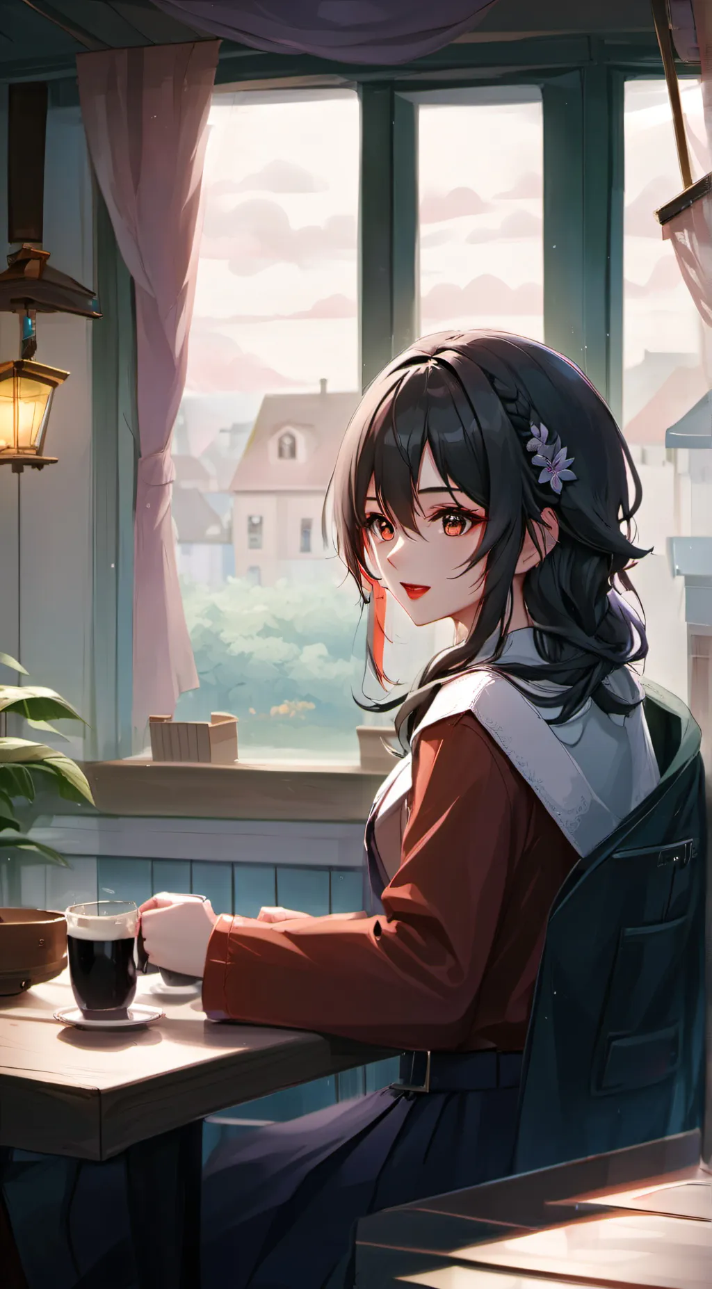 ai character: crystal background