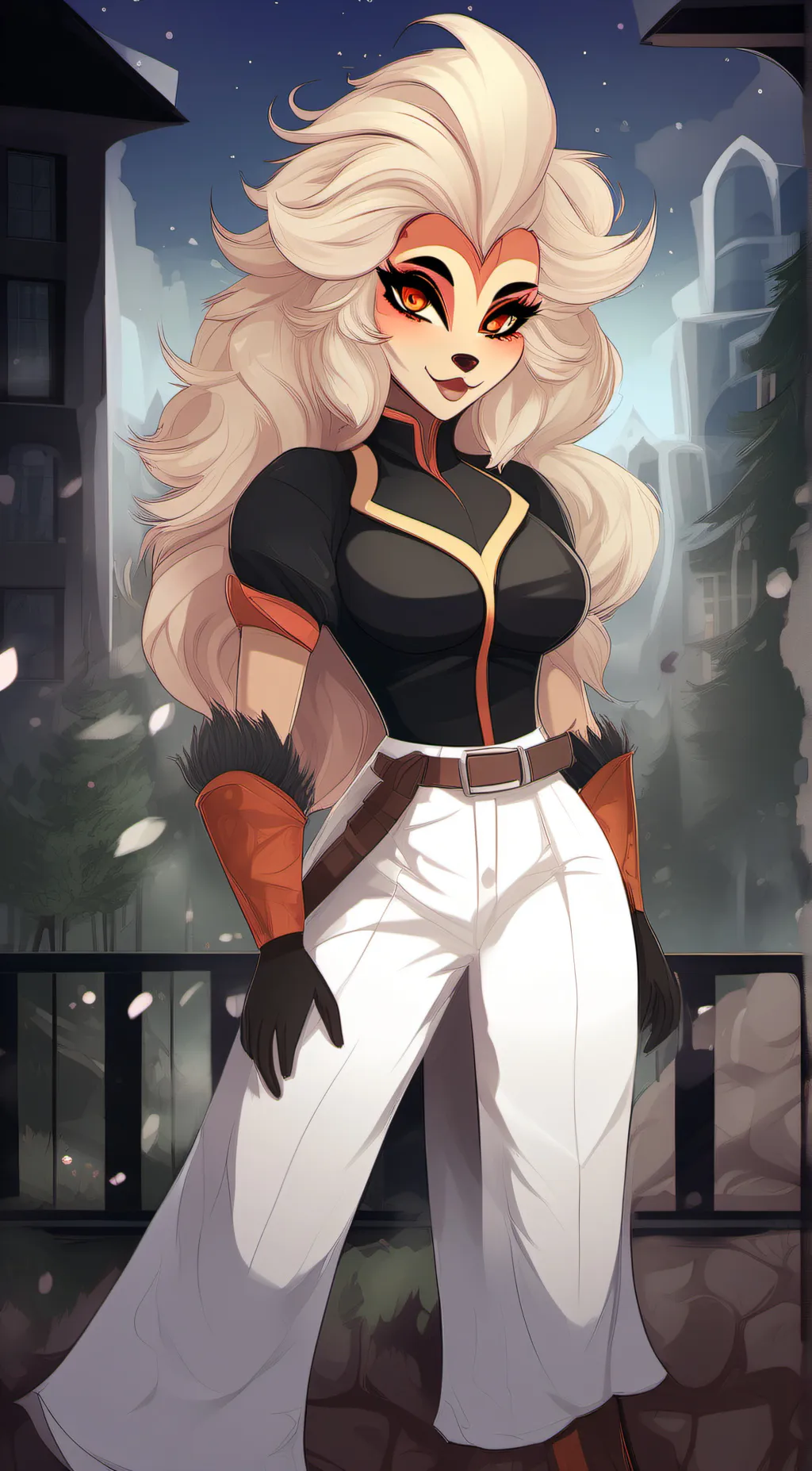 ai character: Flame the Arcanine background