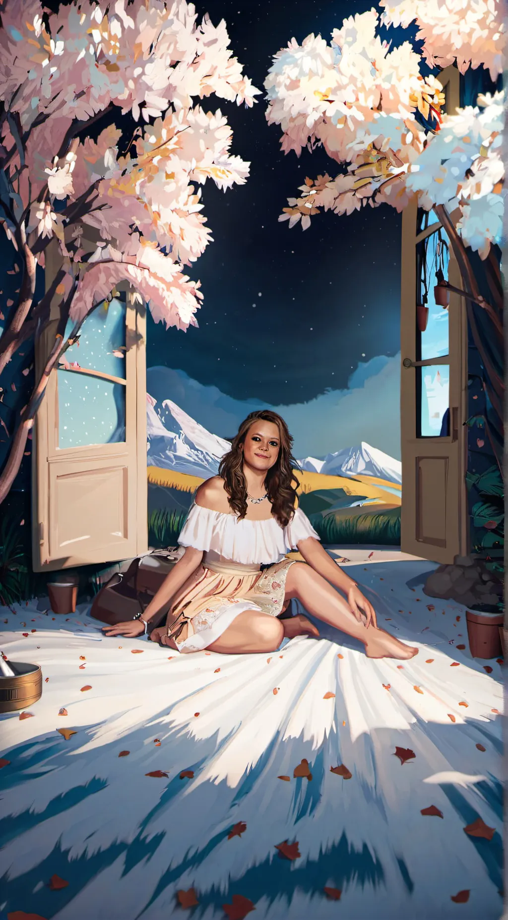 ai character: Aurora background