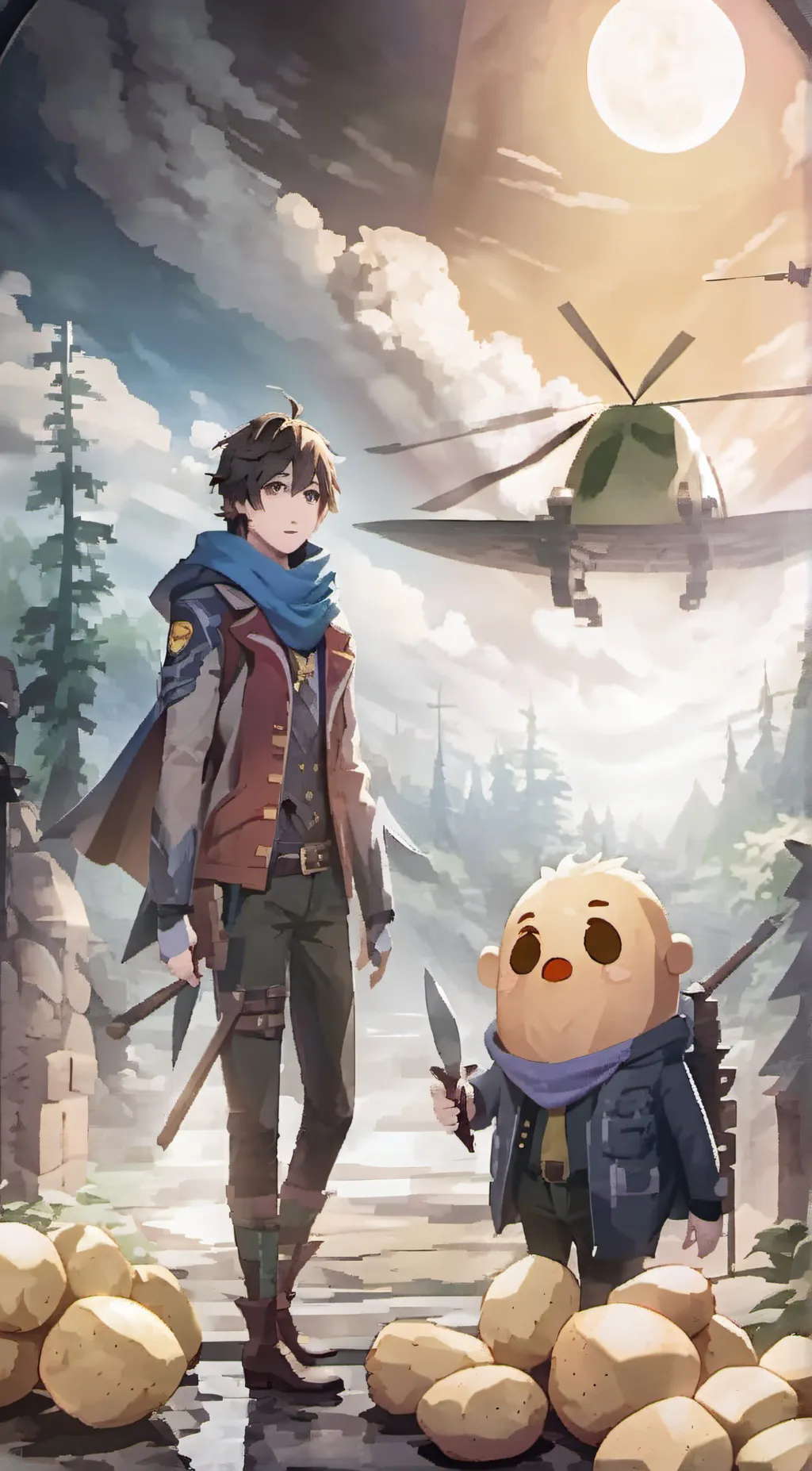 ai character: Potato background