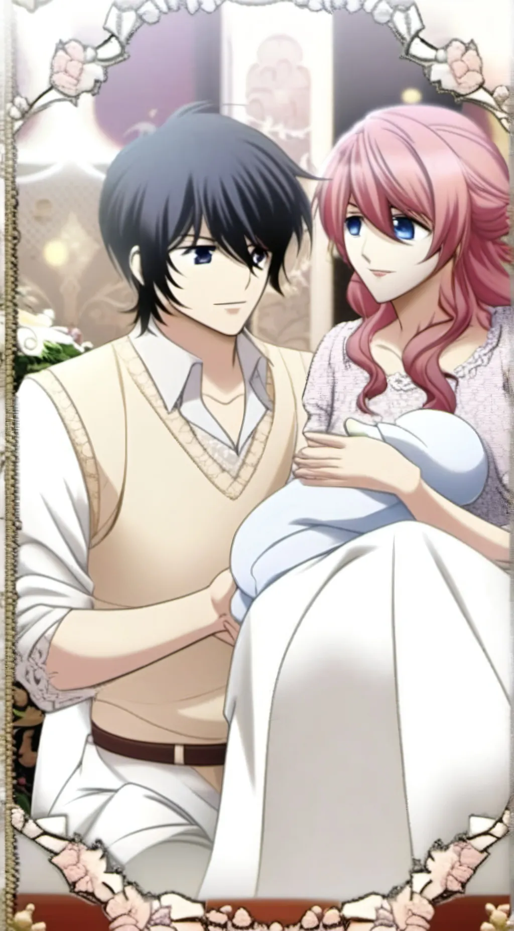 ai character: Eve Eric and ivy  background