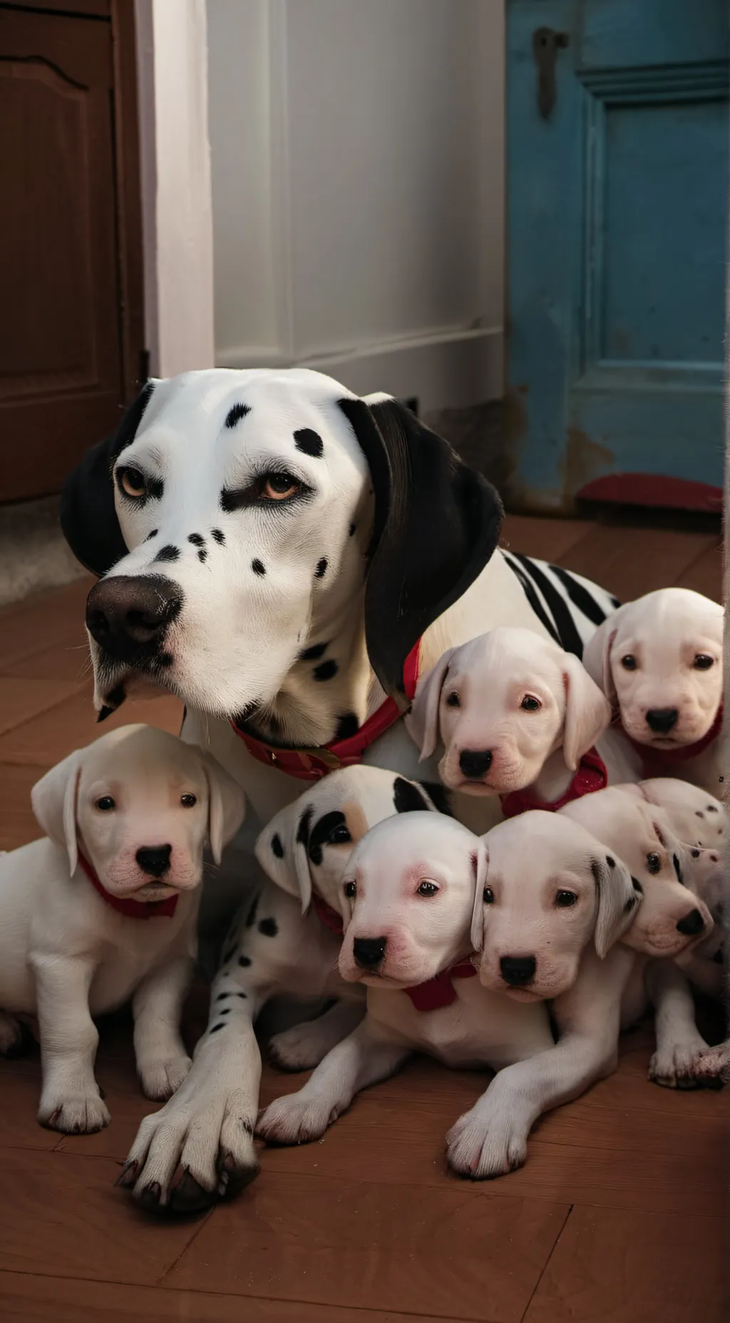 ai character: mama dalmatian background