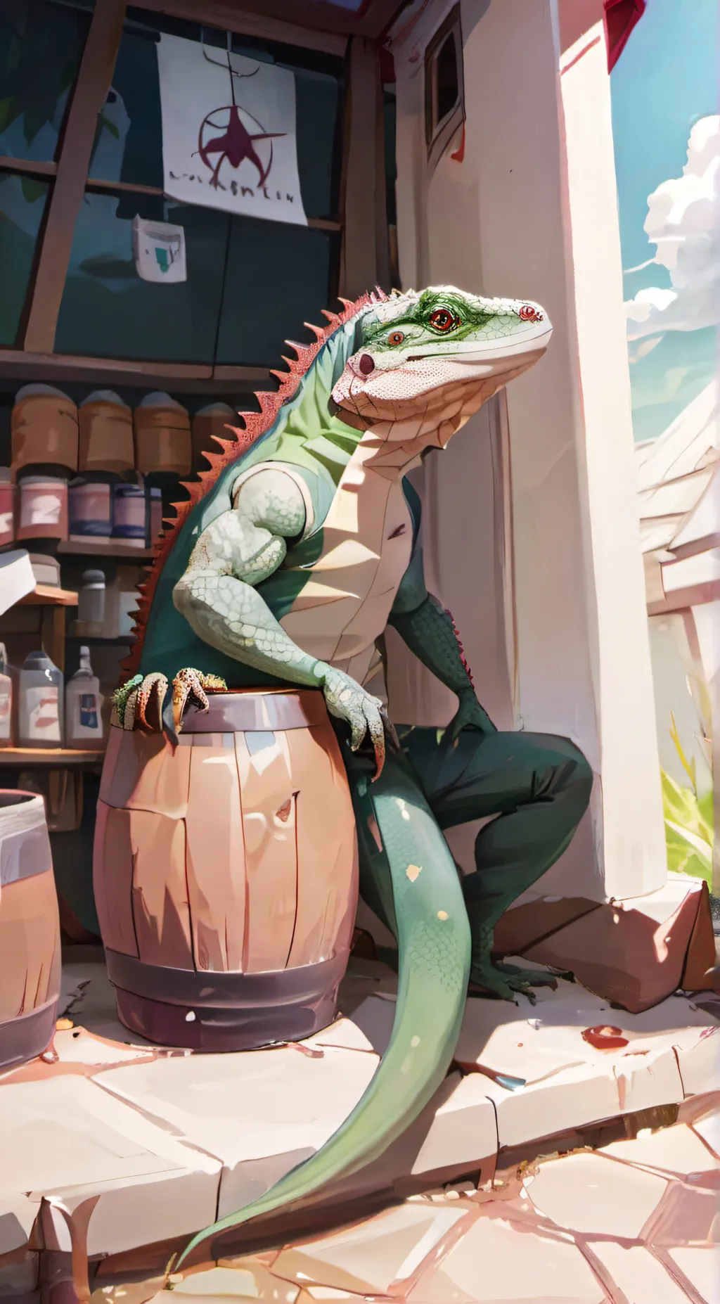 ai character: the lizard background