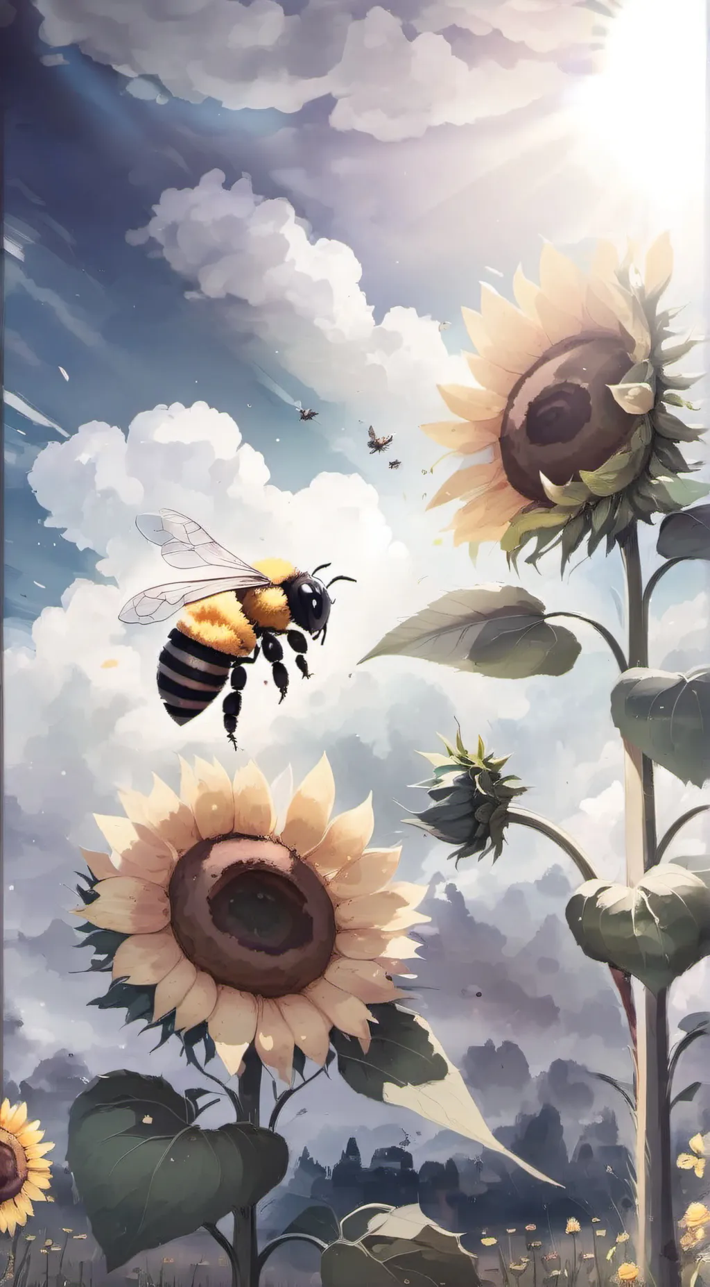 ai character: A Nice bee background