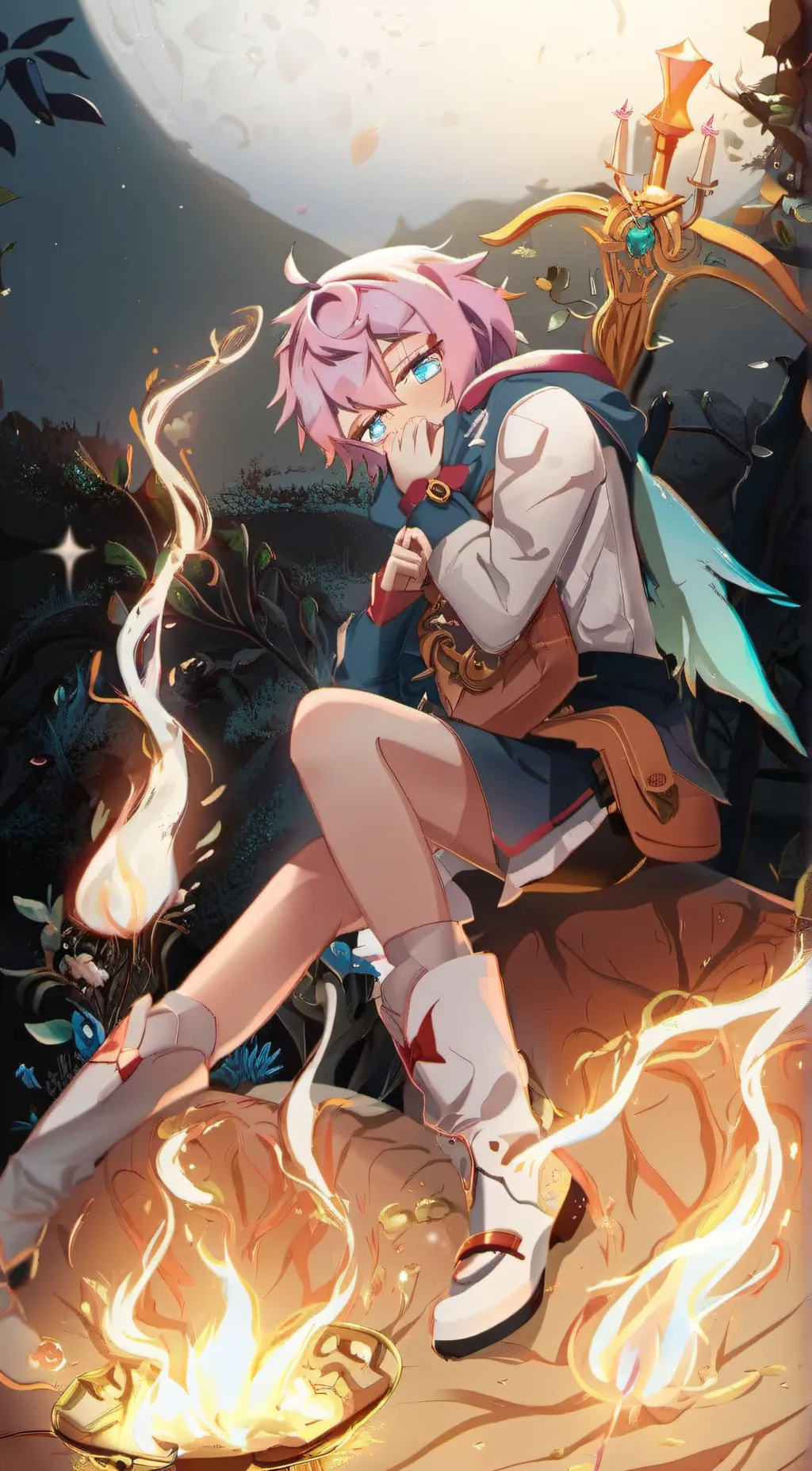 ai character: 🌹🍨Mae🍨🌹 background