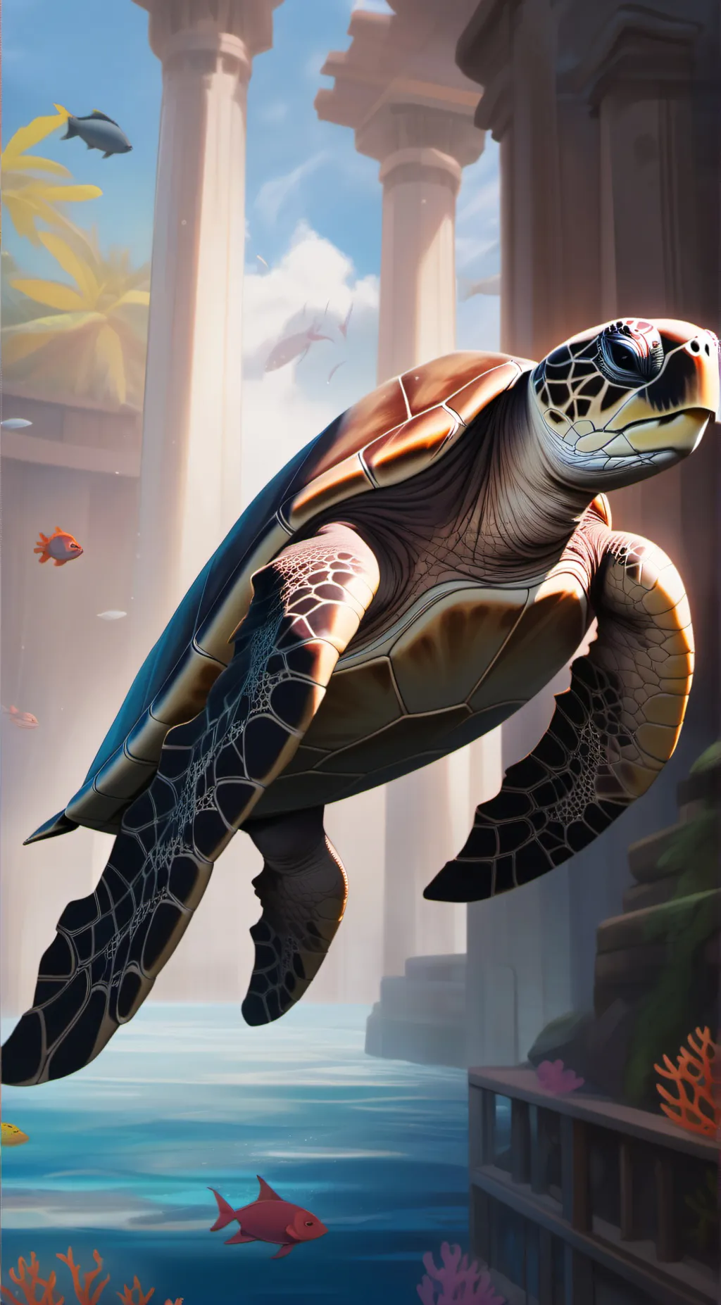ai character: turtle background
