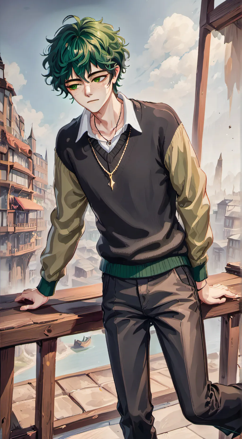 ai character: Overworked Izuku background